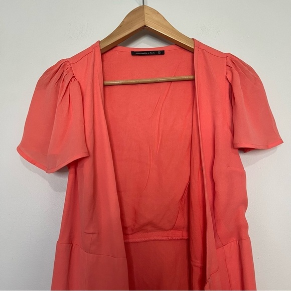 Abercrombie & Fitch Wrap Angel Sleeve Midi Dress size xsmall - Picture 9 of 11